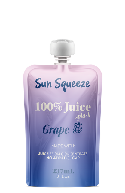 Sun Squeeze 100% Juice Splash - Grape 8 Pack